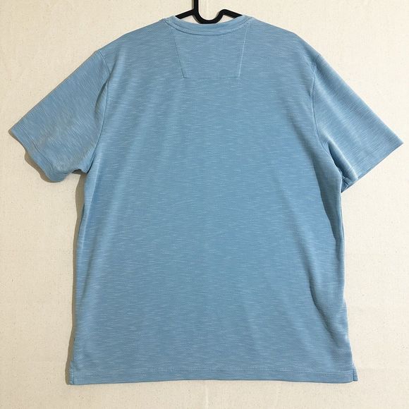 Tommy Bahama Men's Medium Ocean Liner Blue Crew-Neck Short Sleeve T-Shirt - Picture 2 of 9